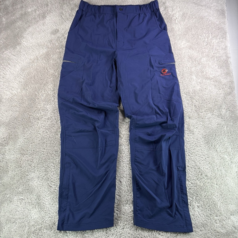 Mammut Mens 30x30 Hiking Pants Storm-Tec Convertible Cargo Outdoor Blue